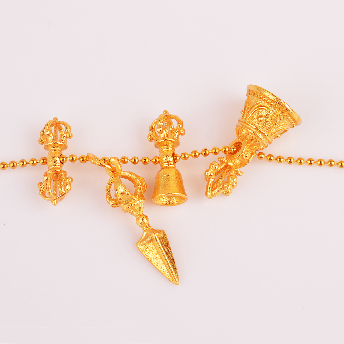 金刚铃降魔杵吊坠隔珠IOEKO黄铜