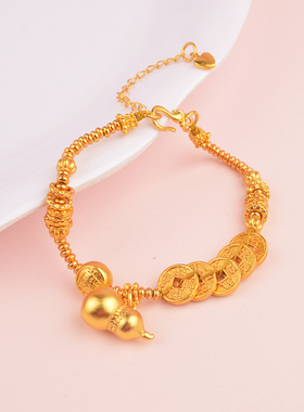 IOEKO新款五帝钱葫芦盘缠手链