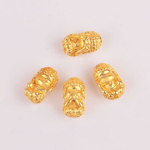 IOEKO久不掉色越南沙金古法雕刻四不小佛手链手串diy饰品配件