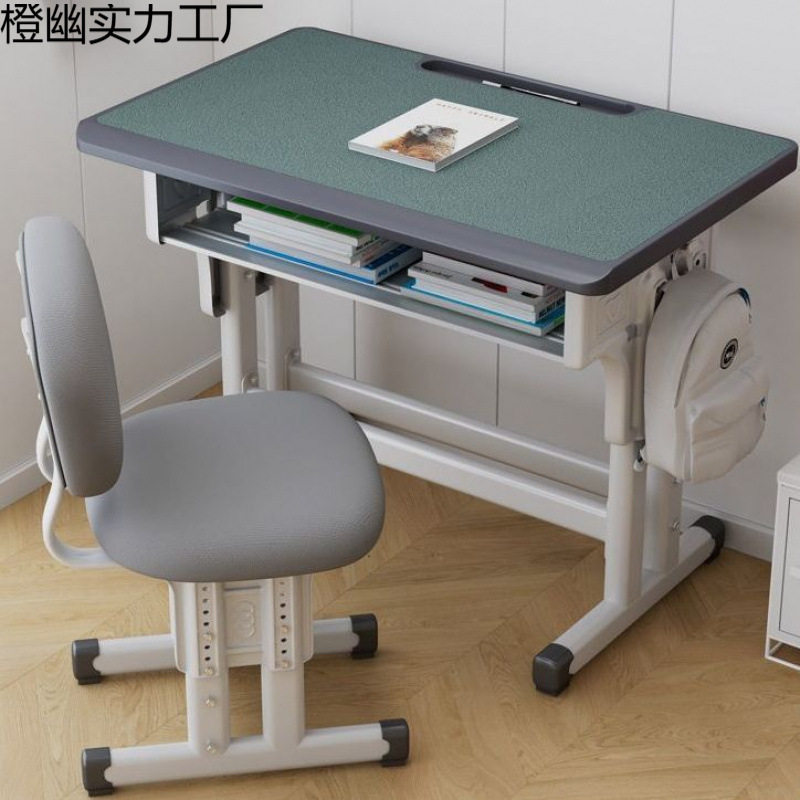 单人桌的木桌儿童学生学习桌可升降椅套装2025新款家用课桌男女孩