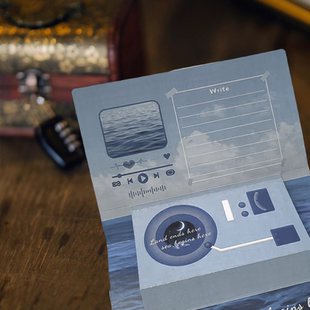 立体录音贺卡高级感磁带七夕生日小卡片祝福礼物高颜值可折叠留声