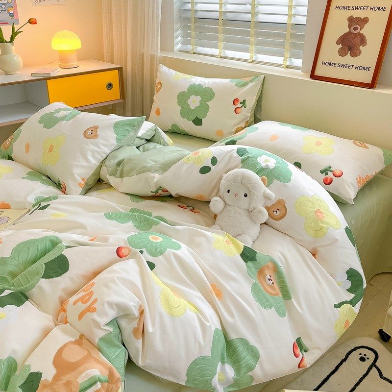 ins卡通少女心纯棉单件被套全棉100双人被罩学U生宿舍单人被套,床上用品,被套,淘宝优惠券,粉丝福利购,淘宝优惠卷