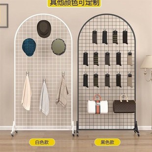 圆形铁丝网格片展示架幼儿园作品照片画展婚庆挂R架立式可移动收