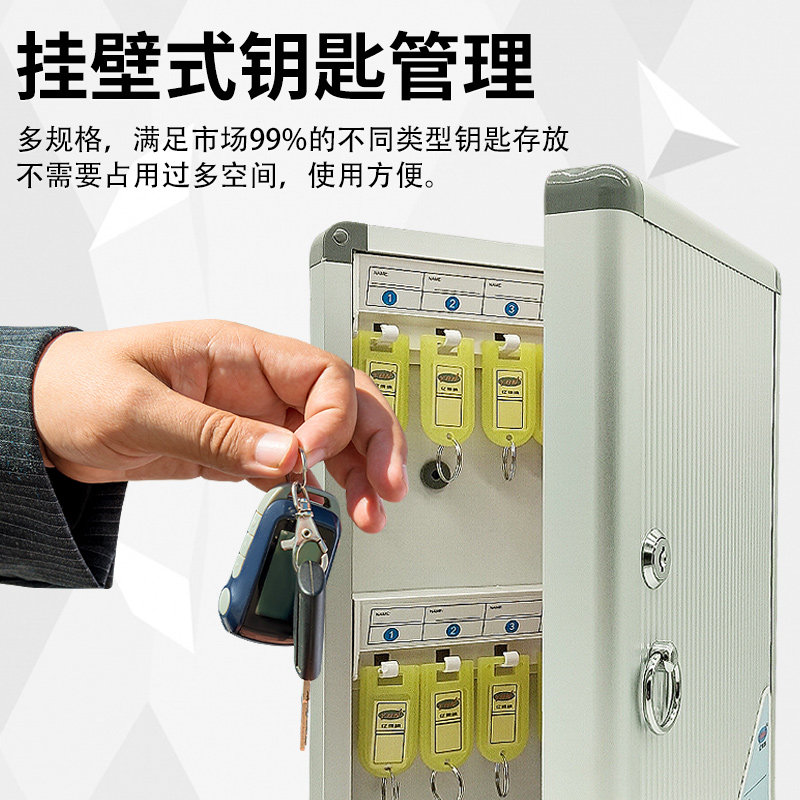 钥匙箱壁挂式管理盒房产中介汽车钥匙柜收纳钥匙箱T挂墙钥匙盒门