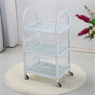 美容院推车置物架三层移动t欧式铁艺美甲仪器纹绣火罐工具小车包