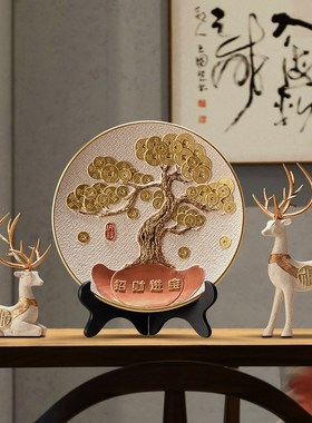 挂盘摆件鹿客厅展示n柜玄关屏风电视柜酒柜装饰品乔迁之喜新居礼