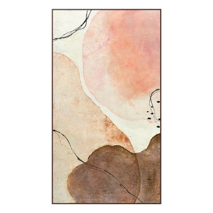 三小姐竖版 饰画楼梯走廊墙面挂画入户进门过道尽头壁 抽象玄j关装