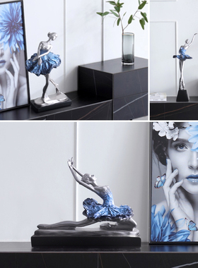 热销 欧式树脂芭蕾舞女孩摆件 创意家居人物时尚T装饰摆设 工艺品