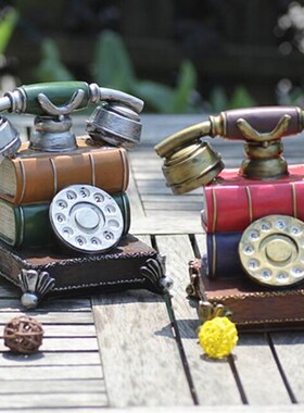 怀旧创意结婚婚庆礼物橱窗u装饰影楼摄影道具摆件欧式复古电话0.5