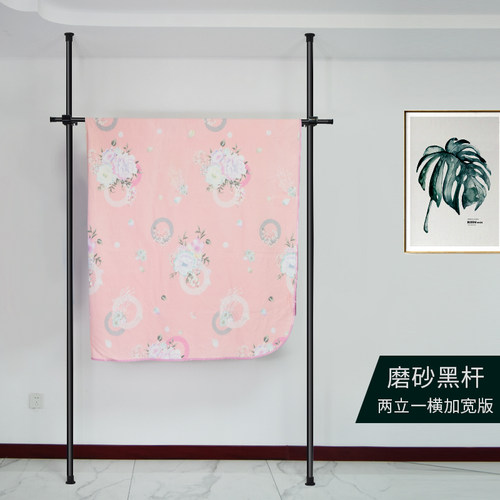 顶天立地挂衣架家用晾衣架落地A折叠多功能承重不锈钢简易衣帽架