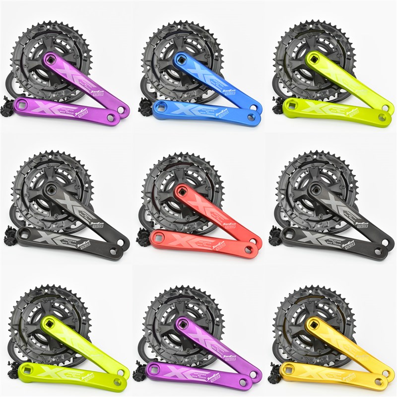 山地自行车d方孔牙盘21速9 27速24链轮铝合金曲柄中轴套装配件齿