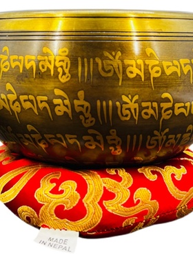 颂钵尼泊尔手工纯铜全套磬瑜伽冥想音疗I佛音钵碗静心采耳梵音钵