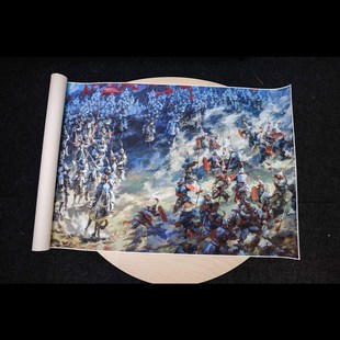 【安州牧】南北朝陈庆之北伐复古C装饰画无框油画印刷长方形油画