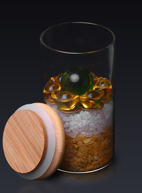 水晶瓶子床头朝西摆件全厕所玻y璃瓶西北角卫生间卧室客厅玄关走