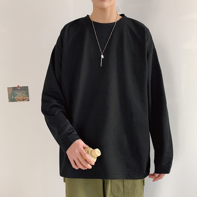 极速2023 Spring Autumn Long Sleeve T-shirts Men O-Neck Colla
