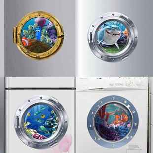 Sealife Shark Fi Submarine Window Wall ickers Refrigera