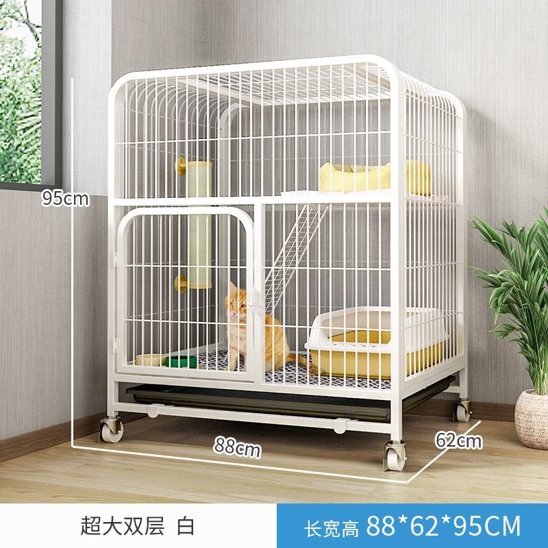 猫砂盆猫爬架猫窝猫树一体笼子小户型上下层猫笼室内别墅带厕所