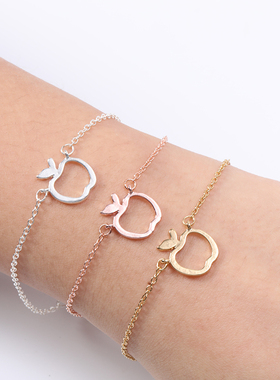 好货Hollow Outline Funny Geometric Cute Fruit  Charm Chain B