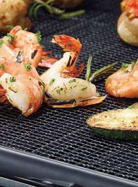 BBQ Grill Mat Reusable Kitchen Cooking Mesh Mat Nonstick