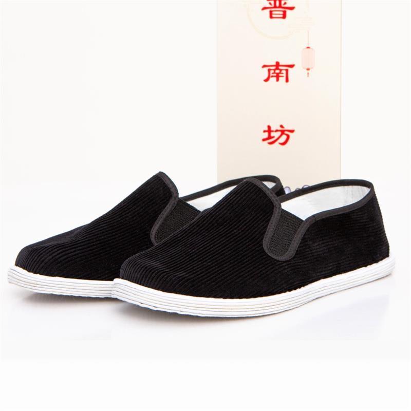 晋南坊条绒男款纳底吸汗透气开车鞋千层底布鞋老北京工艺一脚蹬