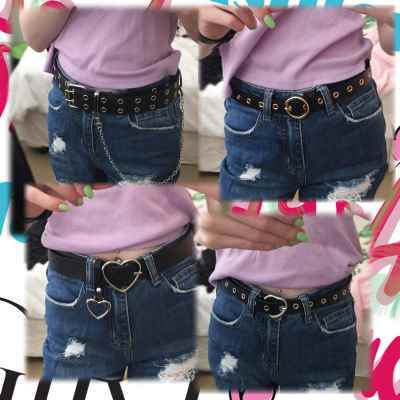 极速Hot Fashion Women PU Belt 66 Styles Metal Buckle Waistba