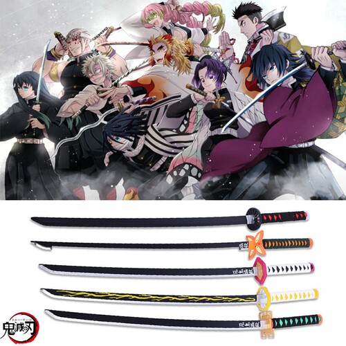 好货Demon Slayer Metal Simulation Samurai Sword Anime Role-p