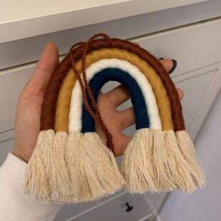 极速Nordic Woven Rainbow Wall Hanging for Nursery Dorm Room