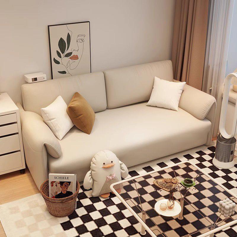 大象耳朵沙发小户型家用公寓出租屋客厅简约风布艺直排沙发猫抓皮