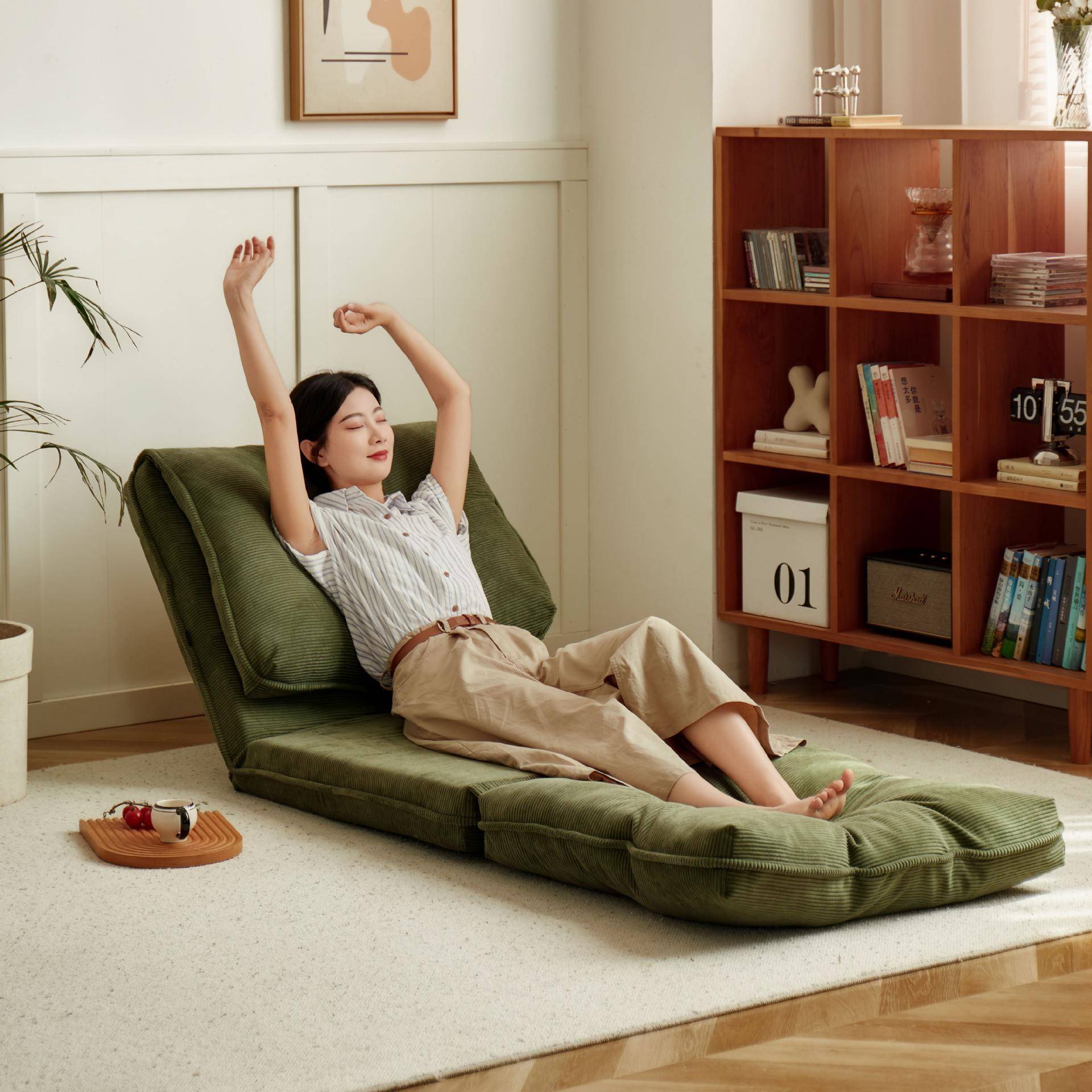 多功能折叠沙发床两用小户型简约灯芯绒家用客厅公寓懒人可躺可睡