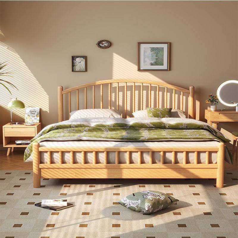 北欧实木床现代简约现代原木经济型温莎床双人床日式主卧民宿大床