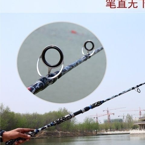 打黑雷强竿专用打黑碳素重雷打黑鱼枪直柄xxh超硬V调锚杆远投海钓