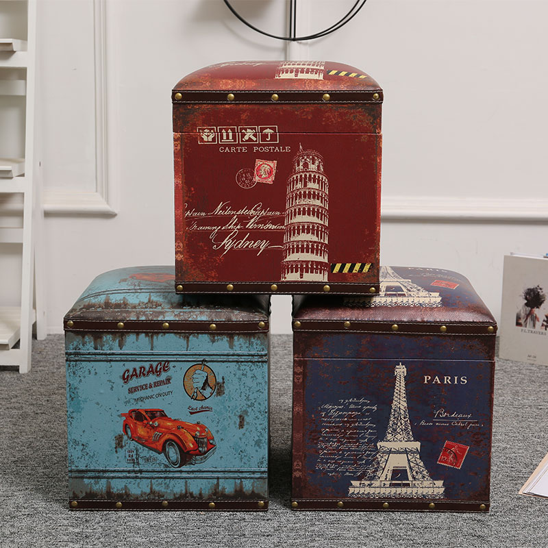 收纳凳个性储物箱可坐小凳子进门换鞋凳家用N门口穿鞋凳复古沙发