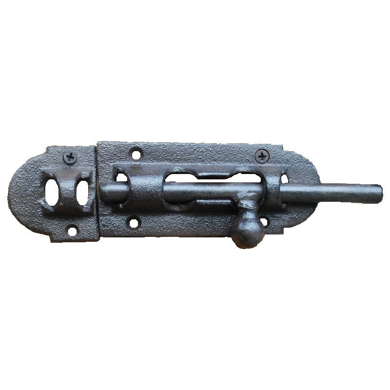 铸铁插销加e厚明装全铁插锁木门栓门闩黑铁色插销锁扣门扣防盗