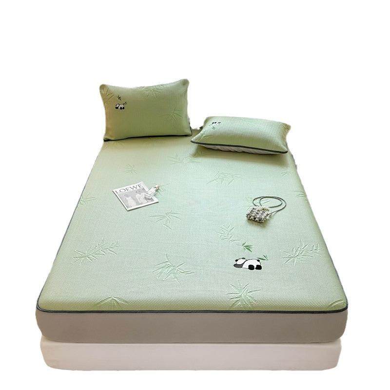 夏季冰丝凉席床笠凉感豆豆席三件套防滑床垫保护套空调席子可机洗,床上用品,冰丝席,淘宝优惠券,粉丝福利购,淘宝优惠卷