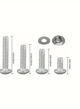盒装710pcs304不锈钢美制十字盘头螺丝配平螺母套装美制螺丝