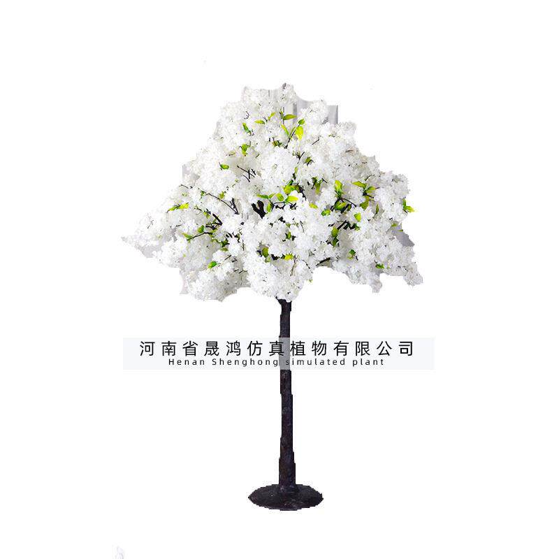 仿真玫瑰花盆栽桃树大型假树许愿树梅花树婚庆樱花树布置包柱婚礼