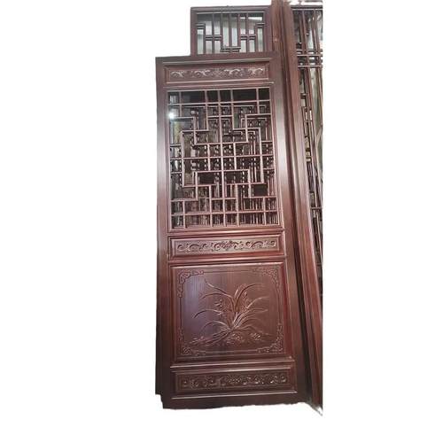 东阳木雕饭酒火锅店中式镂空实木大门木质门仿古门窗花格门