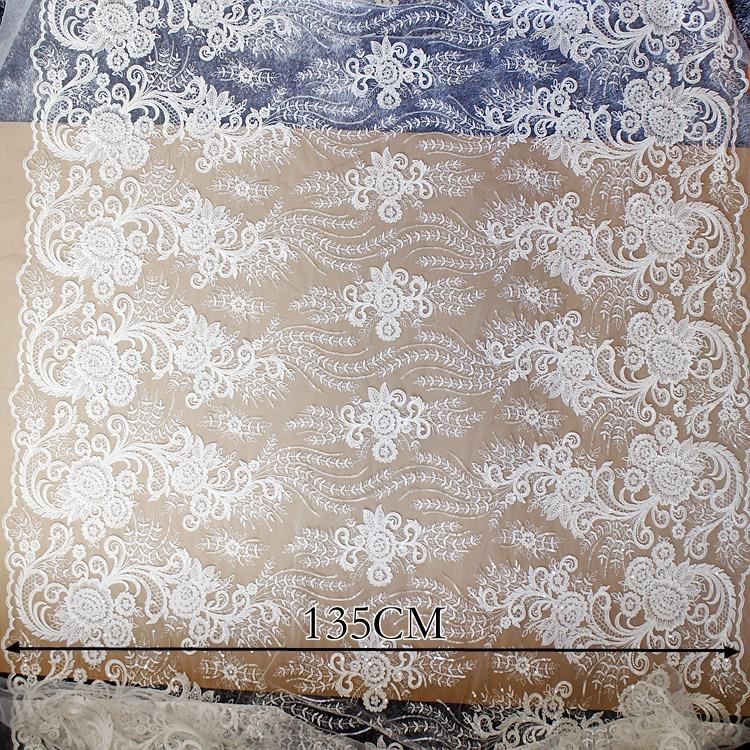 亮片刺绣蕾丝花边面料婚纱手工diy材料服装桌布窗帘装饰布料辅料