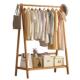 落地式 衣架实木加粗耐用挂衣架家用室内阳台简易折叠收纳置物衣架