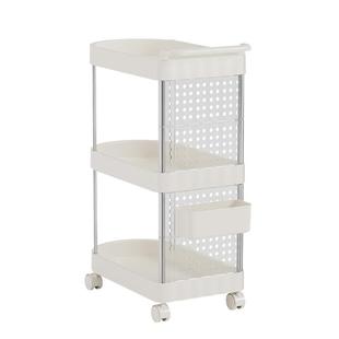 新款家用小推车置物架办公室文件收纳筐落地可移动多层桌下收纳