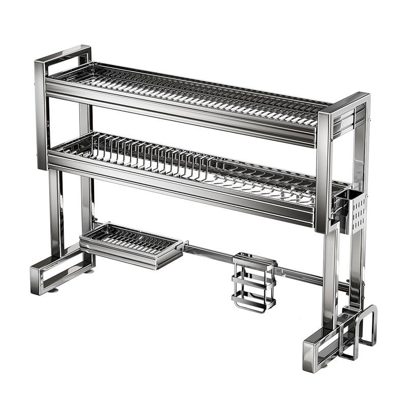 不锈钢厨房水槽置物碗收碟纳水功池边多能放碗沥SCJ-8100水盘碗架