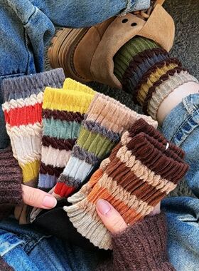 网红爆款袜子女早秋新款中筒堆堆袜ins韩版洋气高腰女袜中长款潮