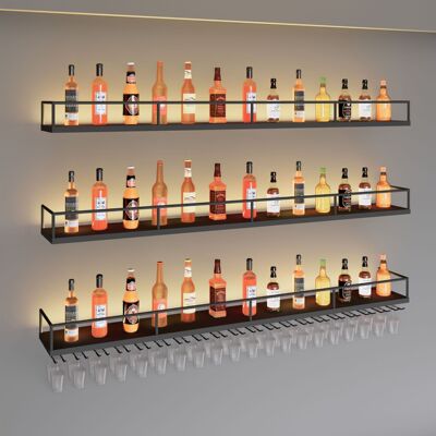 餐厅简约铁艺壁挂红酒架