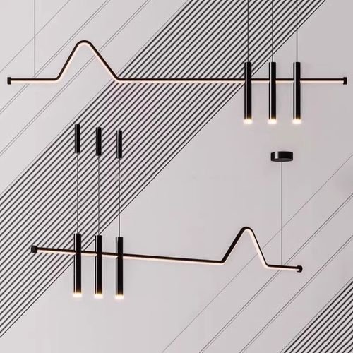 2024新款吊灯后led餐厅前台吧台展厅专卖店样板间网红