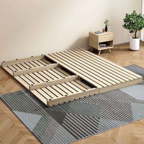 实木防潮床架地台床地踏床日式地铺矮床榻榻米排骨架床民宿无床头