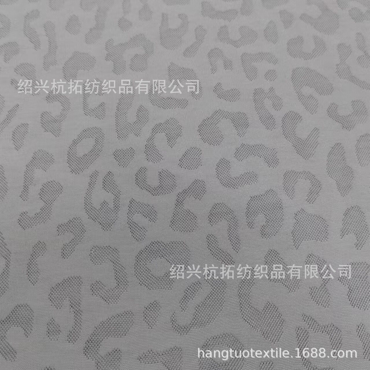针织200gTR氨纶豹纹提花布全棉CVC TC RT全涤豹纹提花面料