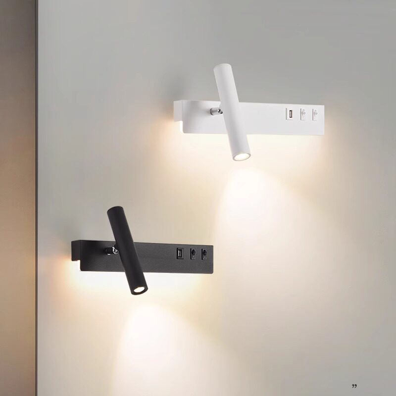 双开关USB充电旋转壁灯