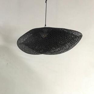 中式民宿灯笼竹艺饭店农家乐酒店吊灯竹藤吊灯复古竹艺编织吊灯