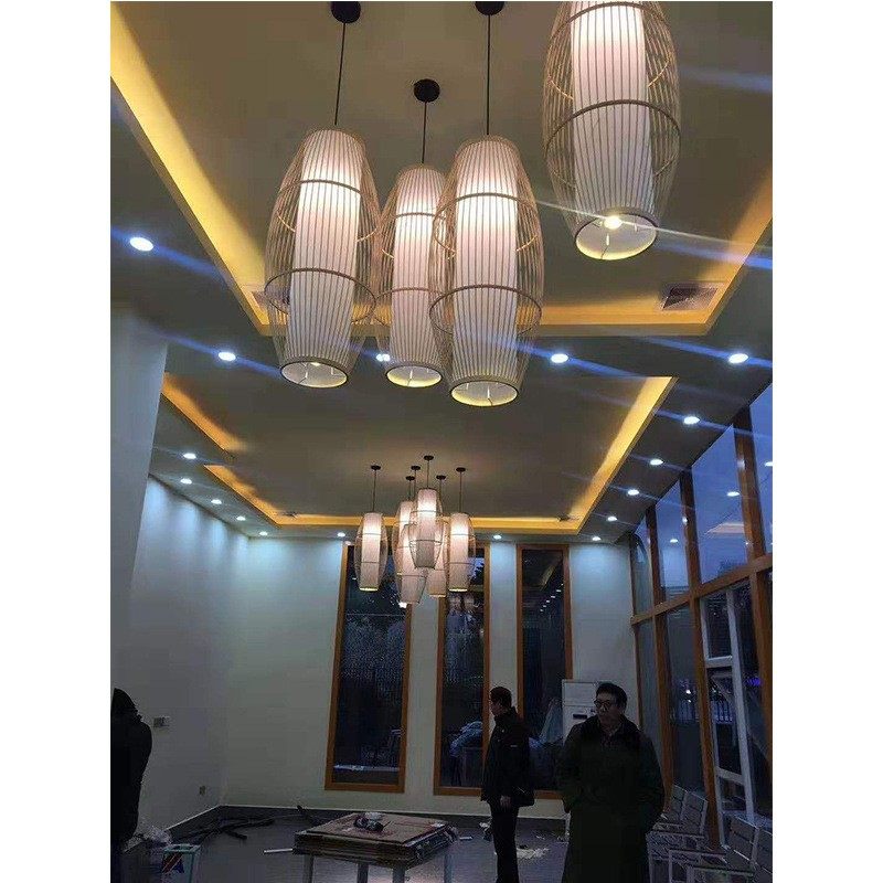 库克群岛关岛新喀里多尼亚日式灯笼榻榻米火锅店竹艺灯具日式竹灯