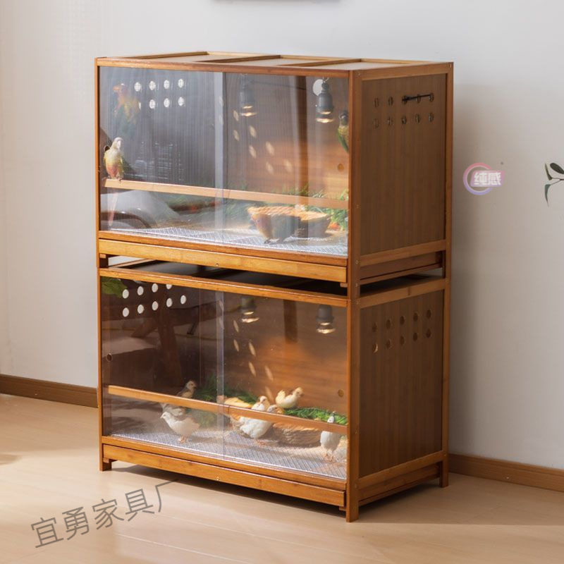 芦丁鸡饲养箱育雏恒温造景家用保温箱家用鸡窝卢丁鸡养箱小鸡笼子